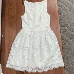 White lace bottom dress